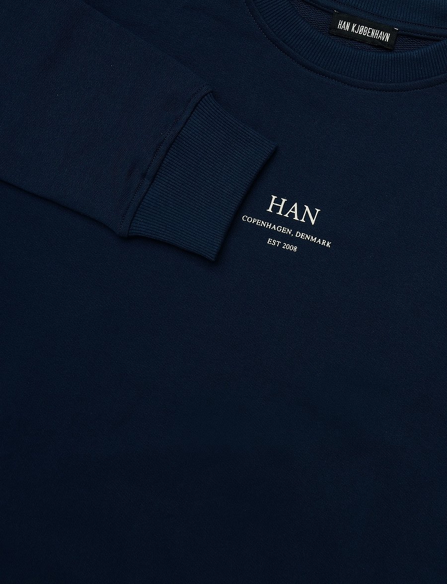 HAN Kjøbenhavn - Regular Crewneck - sweatshirts - navy - 2
