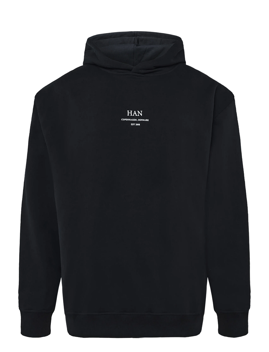 HAN Kjøbenhavn - Regular Hoodie - hættetrøjer - black - 0
