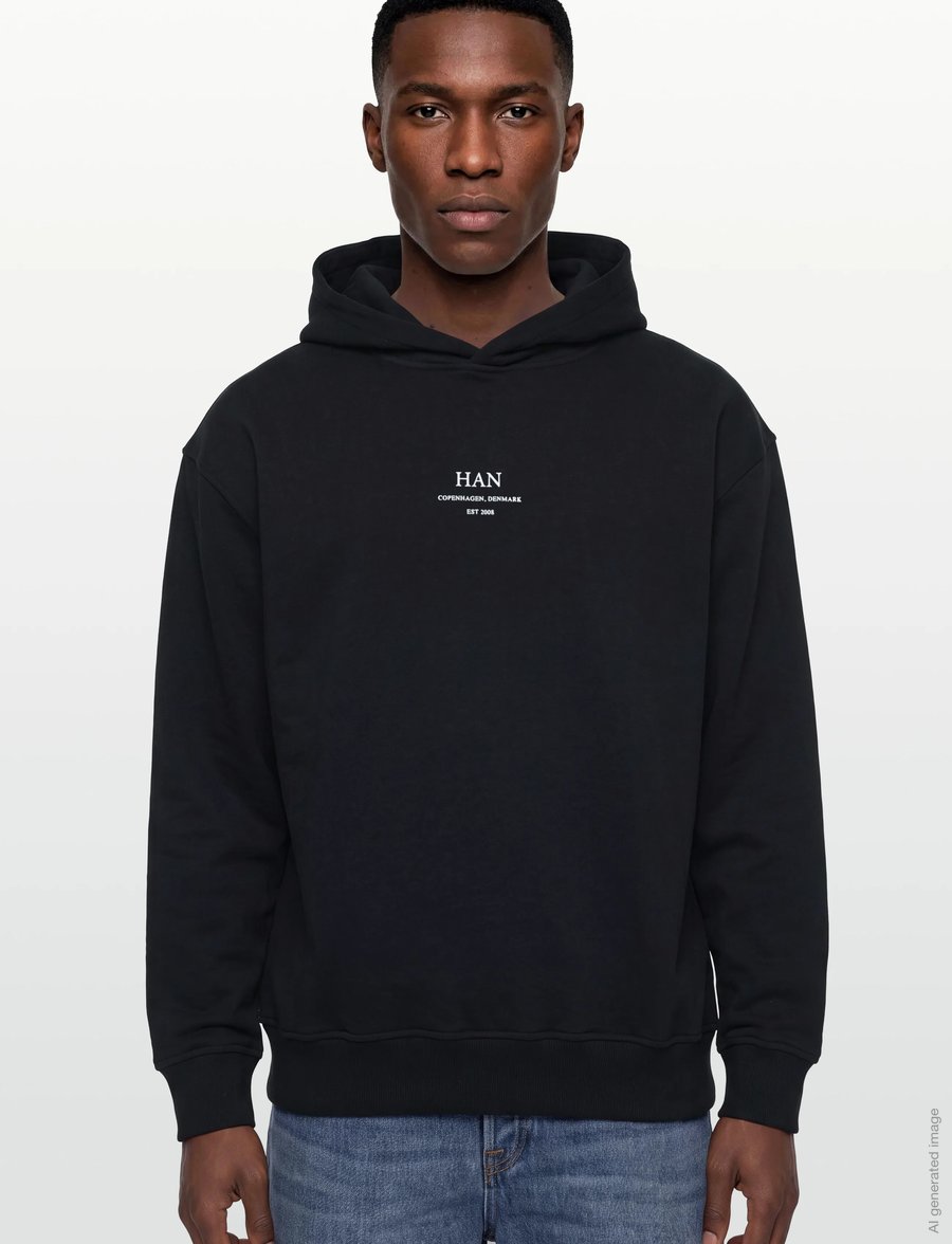 HAN Kjøbenhavn - Regular Hoodie - kapuutsiga pusad - black - 3