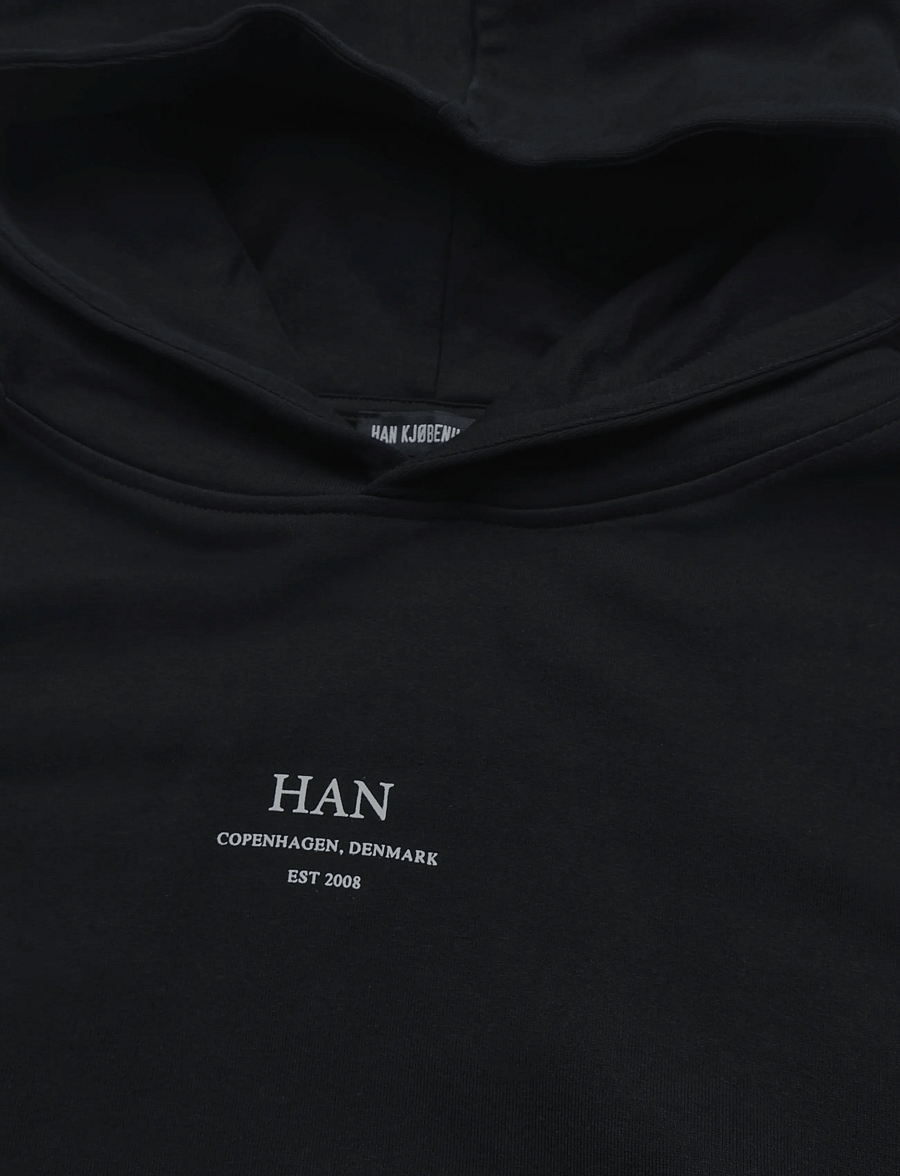 HAN Kjøbenhavn - Regular Hoodie - hættetrøjer - black - 2