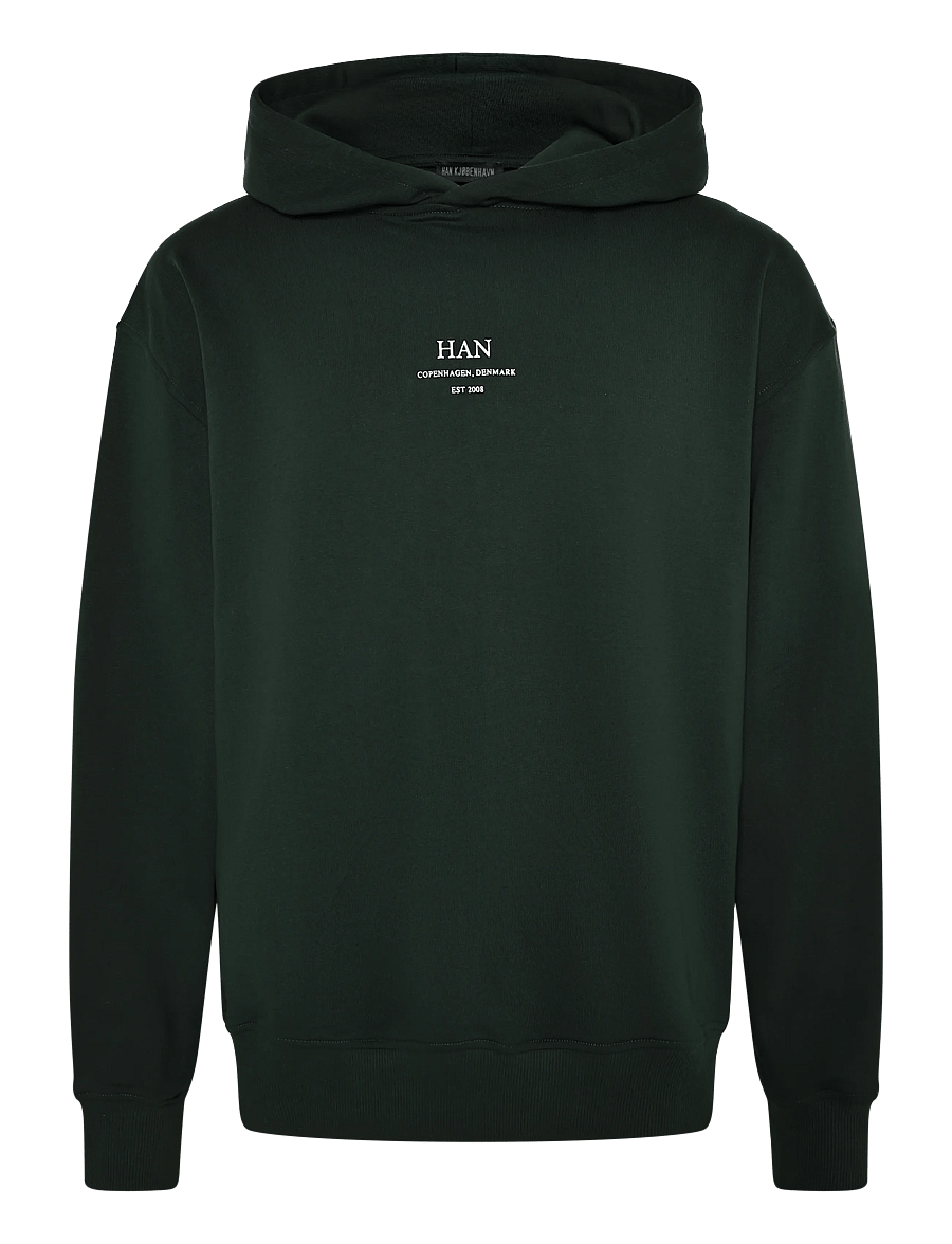 HAN Kjøbenhavn - Regular Hoodie - kapuzenpullover - dark green - 1