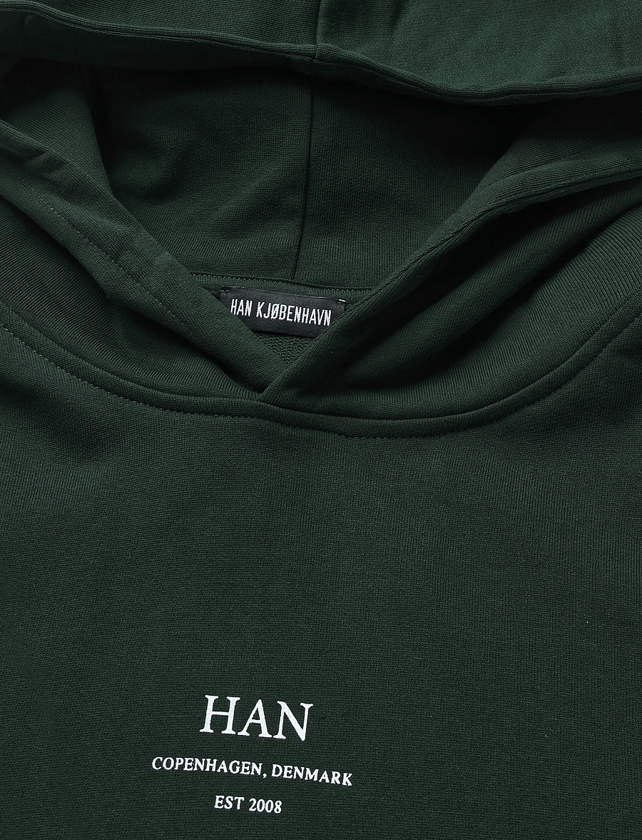 HAN Kjøbenhavn - Regular Hoodie - kapuzenpullover - dark green - 5