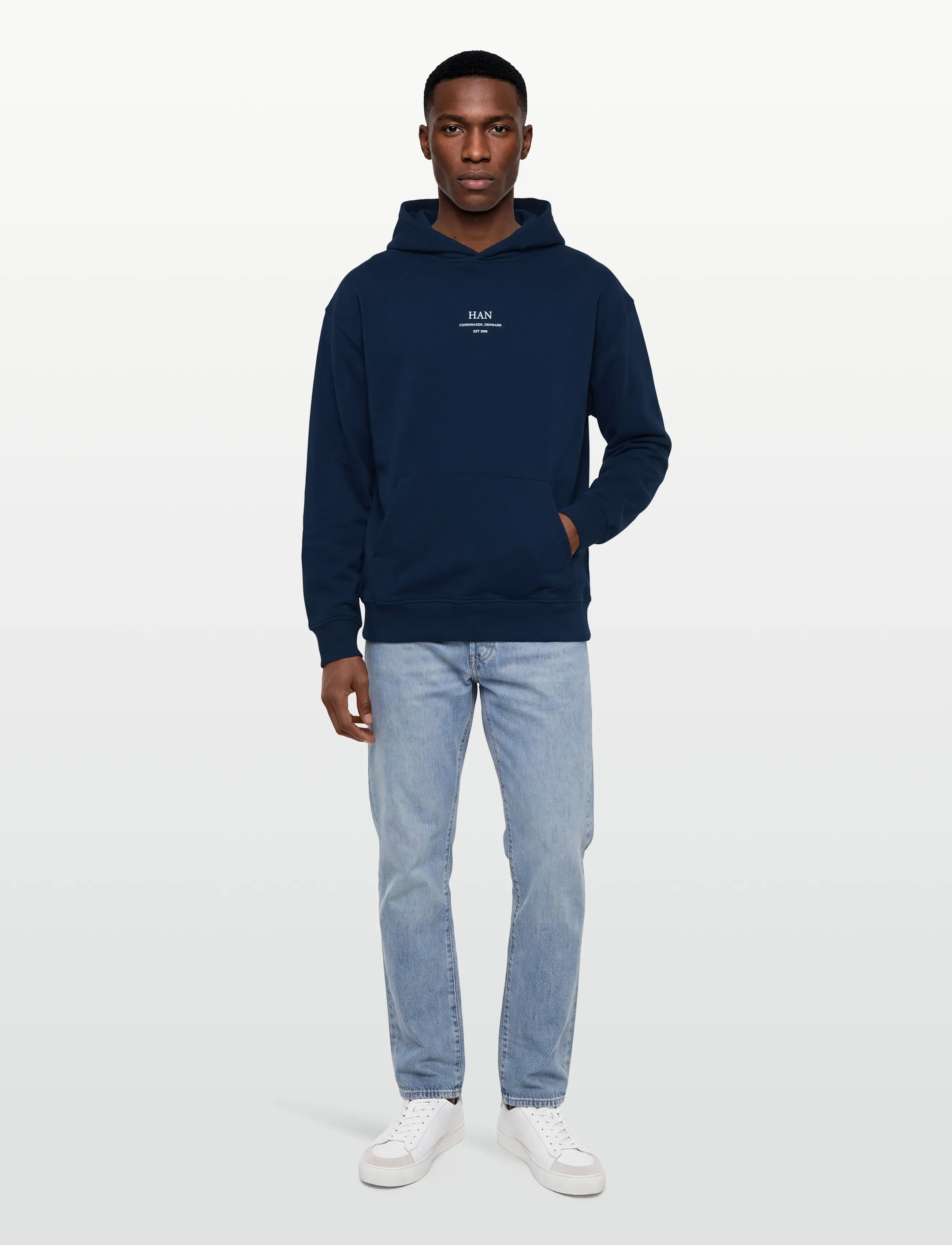 HAN Kjøbenhavn Regular Hoodie - Kapuzenpullover - NAVY / navy