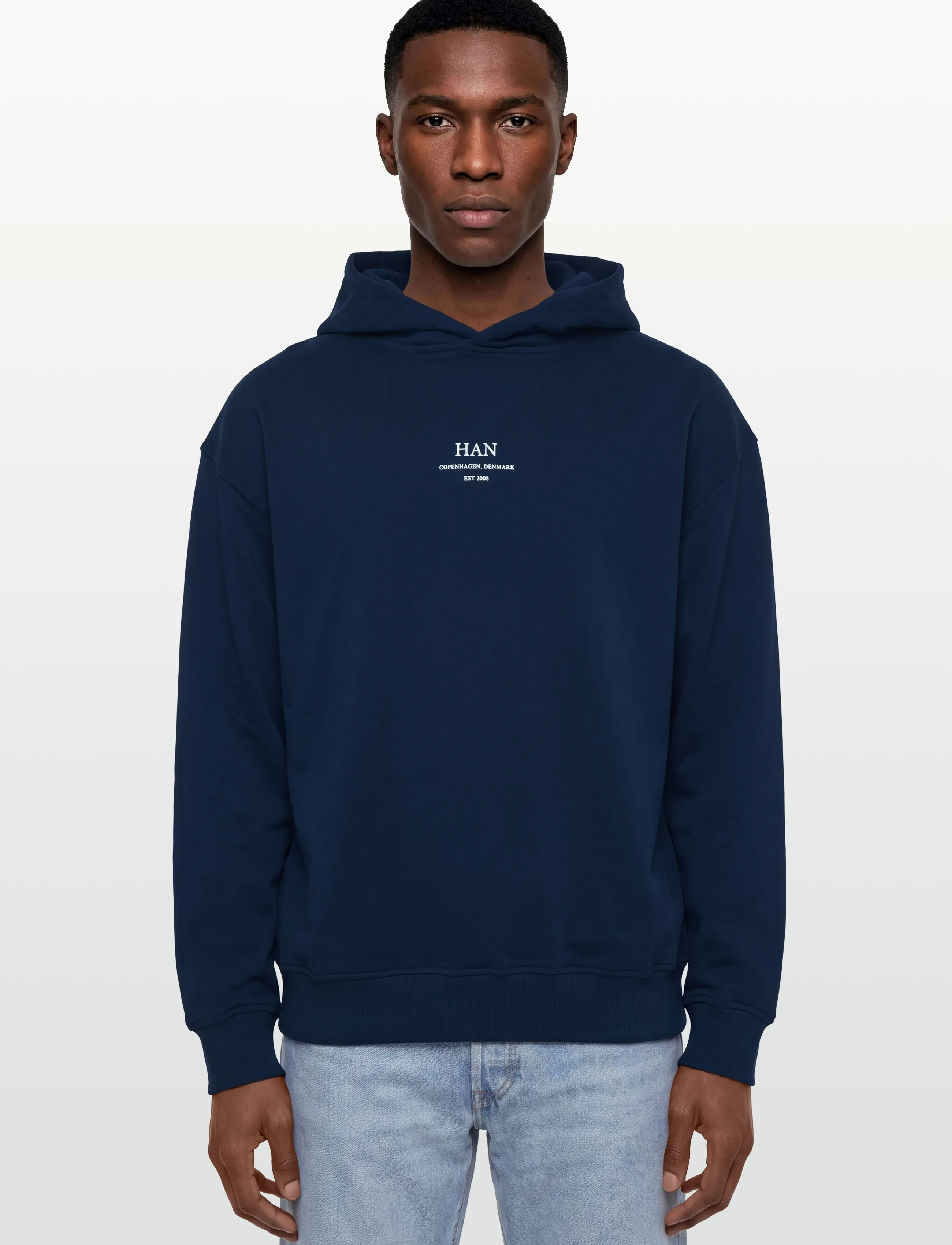 HAN Kjøbenhavn - Regular Hoodie - kapuzenpullover - navy - 3
