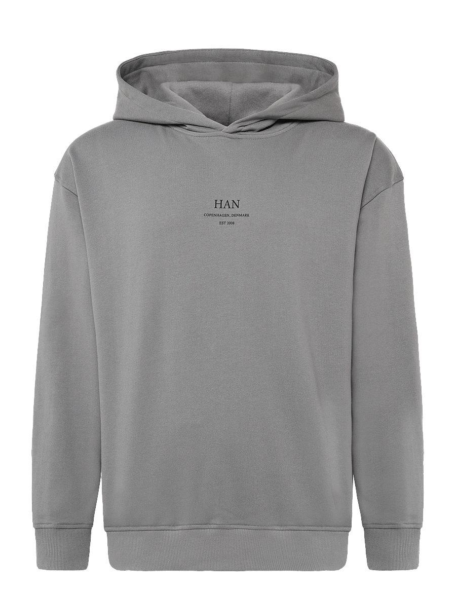 HAN Kjøbenhavn - Regular Hoodie - kapuzenpullover - stone grey - 0