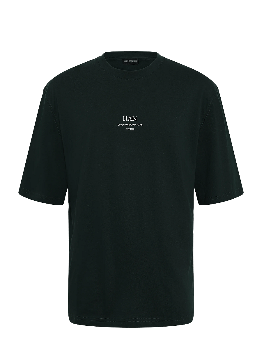HAN Kjøbenhavn - Loose Tee - short-sleeved t-shirts - dark green - 1