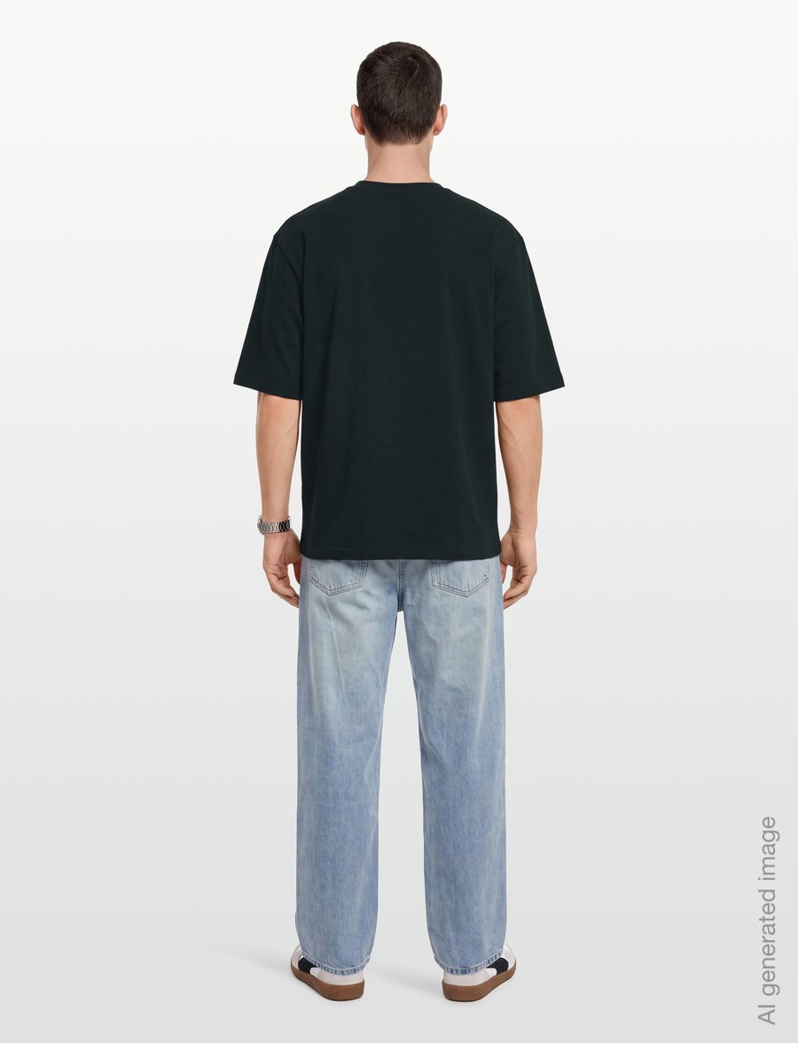 HAN Kjøbenhavn - Loose Tee - short-sleeved t-shirts - dark green - 4