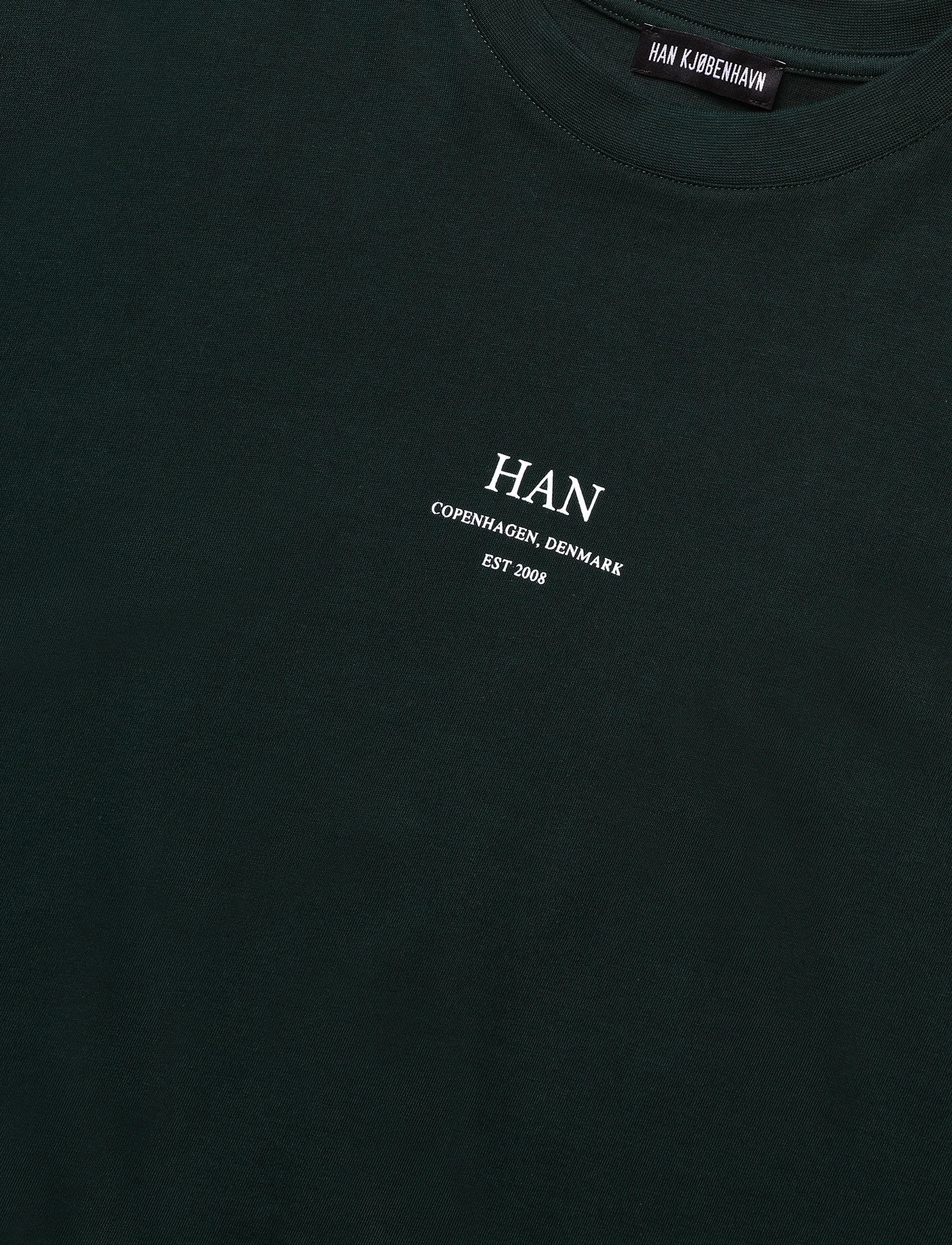 HAN Kjøbenhavn - Loose Tee - kurzärmelige t-shirts - dark green - 2