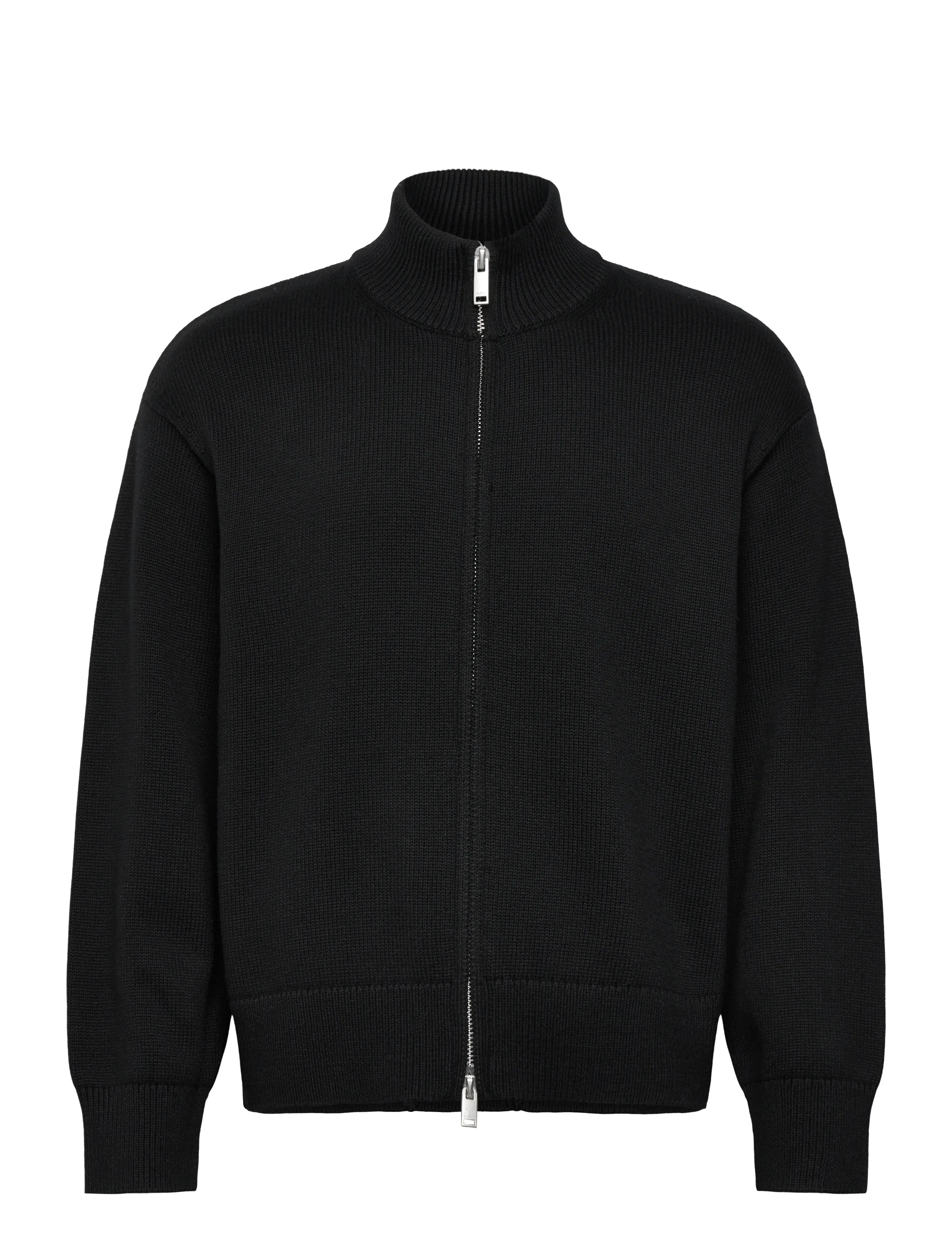 HAN Kjøbenhavn Diamond Knit Cardigan - Streetwear - BLACK / black