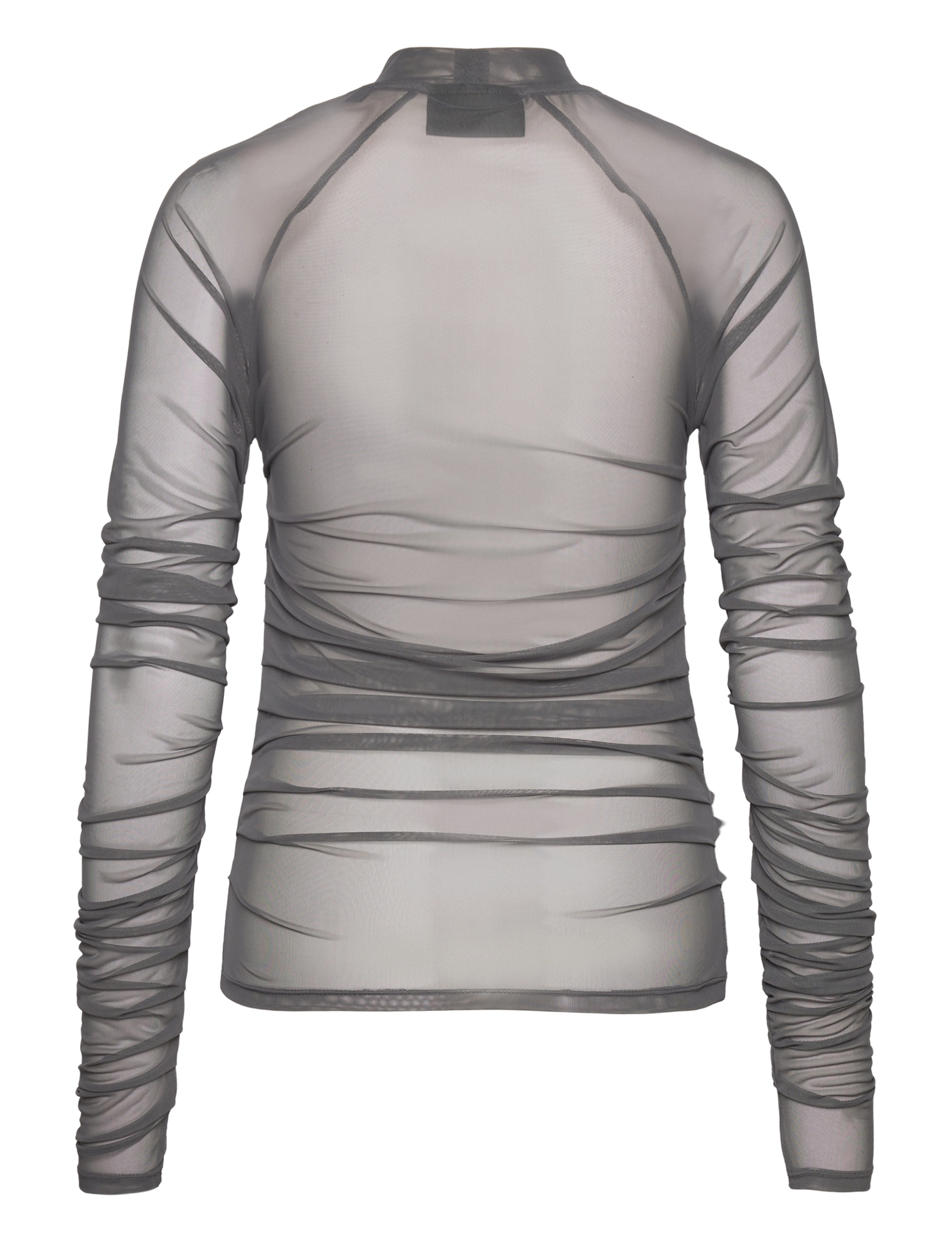 HAN Kjøbenhavn - Printed Mesh Plated Long Sleeve - pikkade varrukatega alussärgid - grey - 1