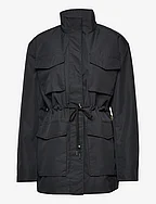 Nylon Shirt Jacket - BLACK