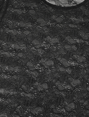 HAN Kjøbenhavn - Lace Monogram Short Sleeve - marškinėliai - black - 2