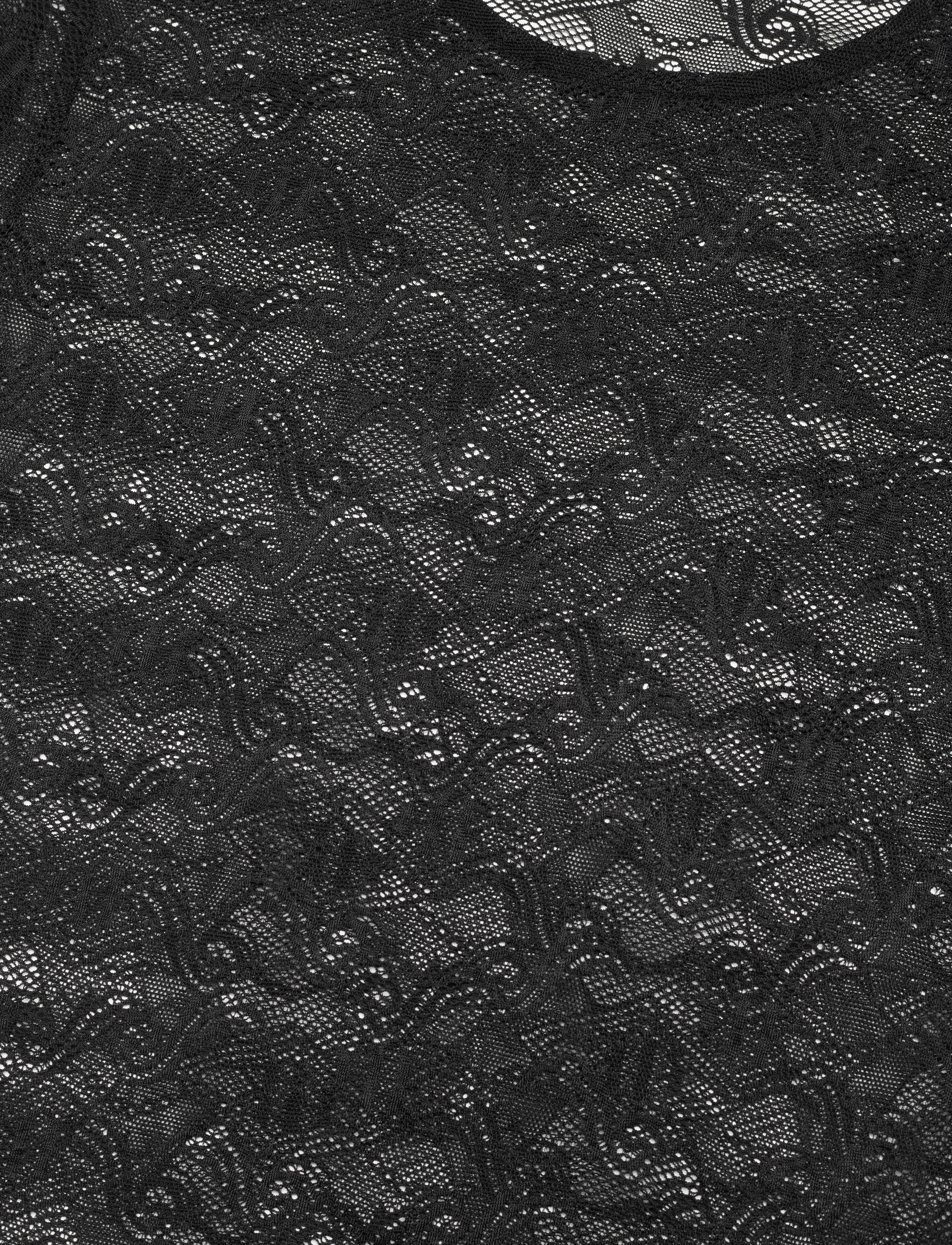 HAN Kjøbenhavn - Lace Monogram Short Sleeve - t-shirty - black - 2