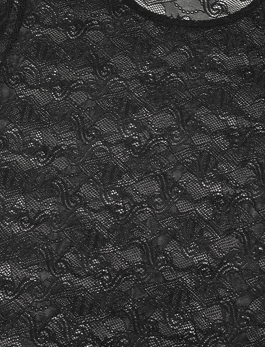 HAN Kjøbenhavn - Lace Monogram Short Sleeve - t-shirts - black - 2