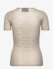 HAN Kjøbenhavn - Lace Monogram Short Sleeve - t-shirts - light sand - 1