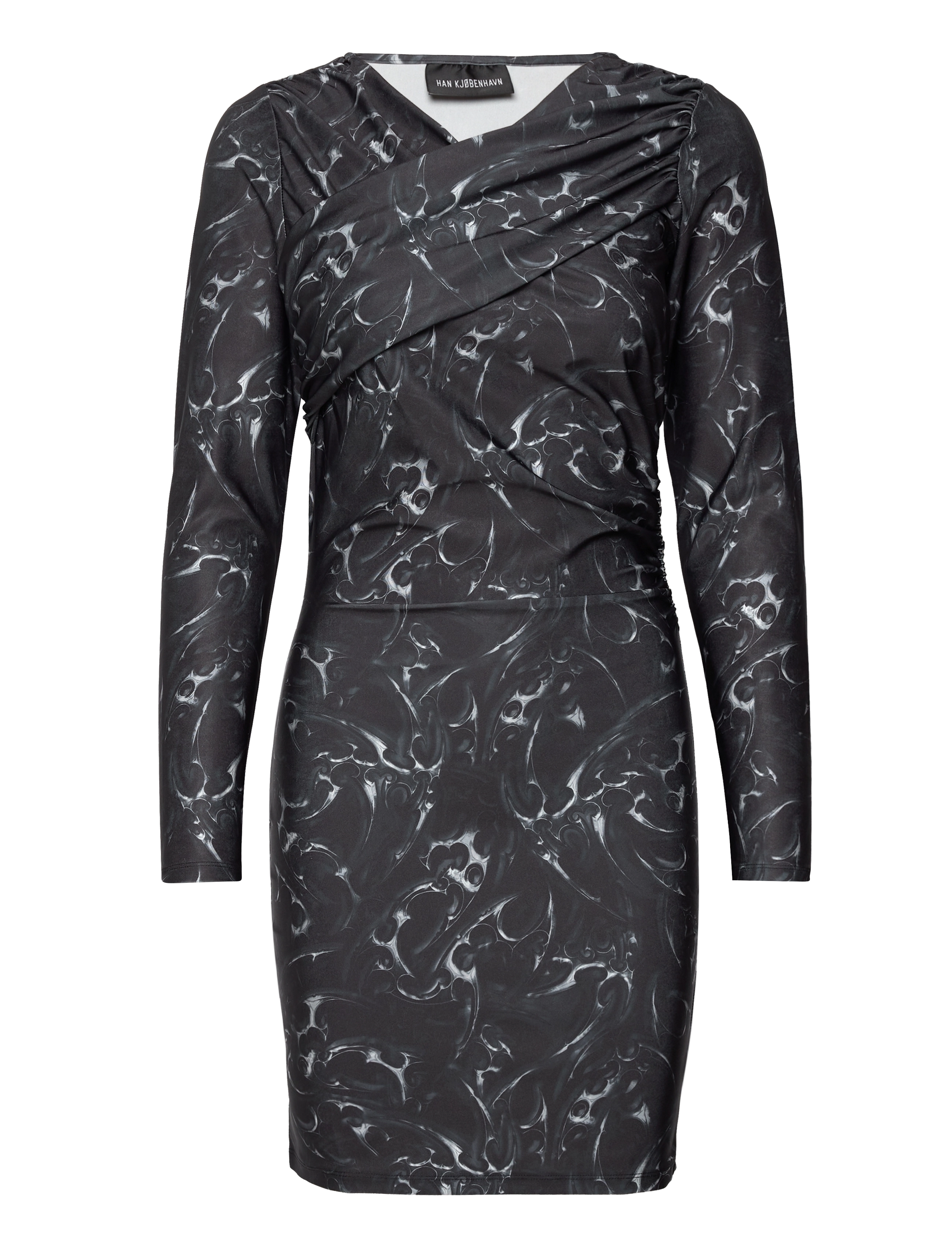 HAN KJØBENHAVN Chrome Tribal Stretch Jersey Kurz Kleid Schwarz - 38 - Damen