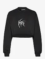 Relaxed Cropped Crewneck - FADED BLACK
