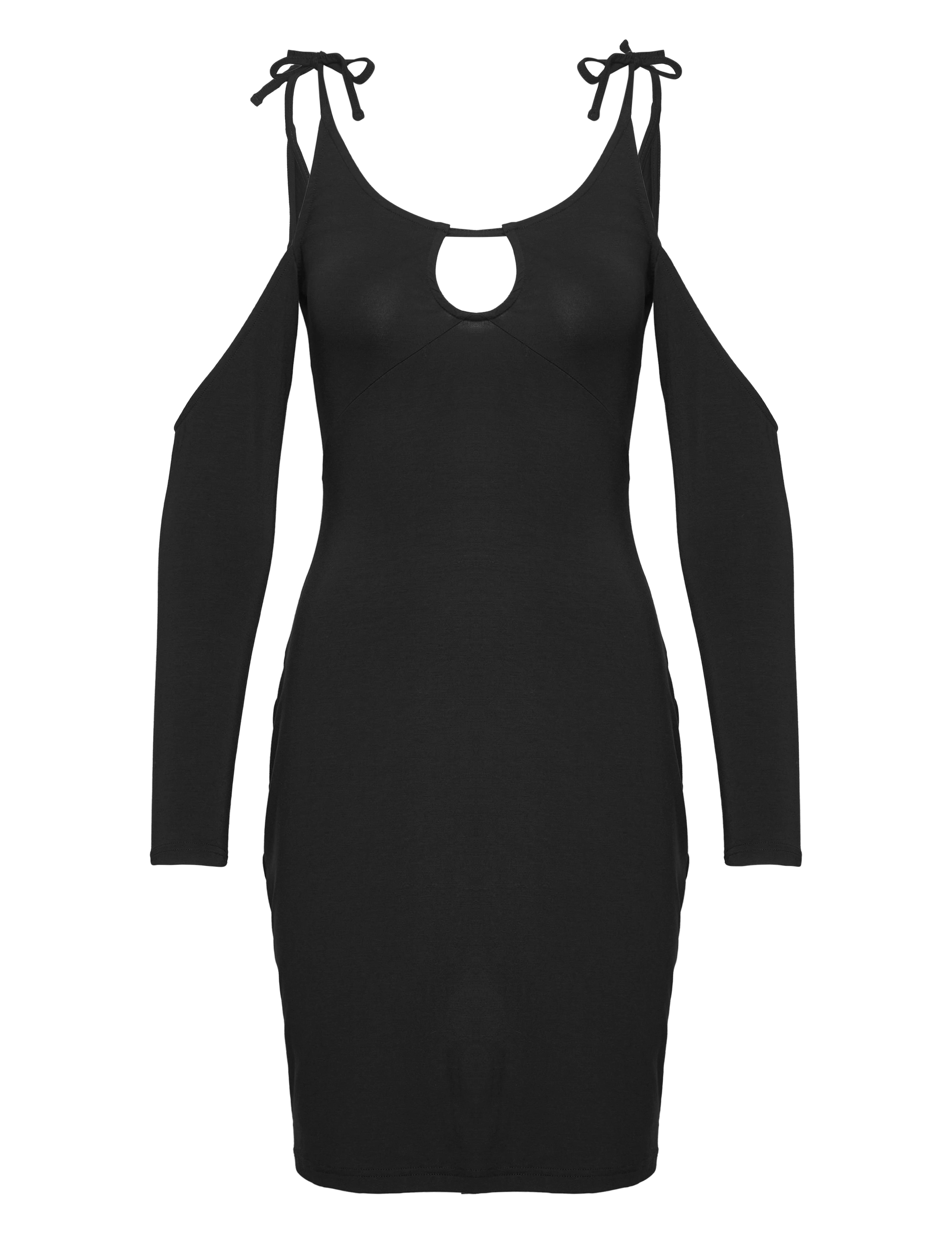 HAN KJØBENHAVN Viscose Jersey Stretch Mini Kleid Schwarz - 34 - Damen