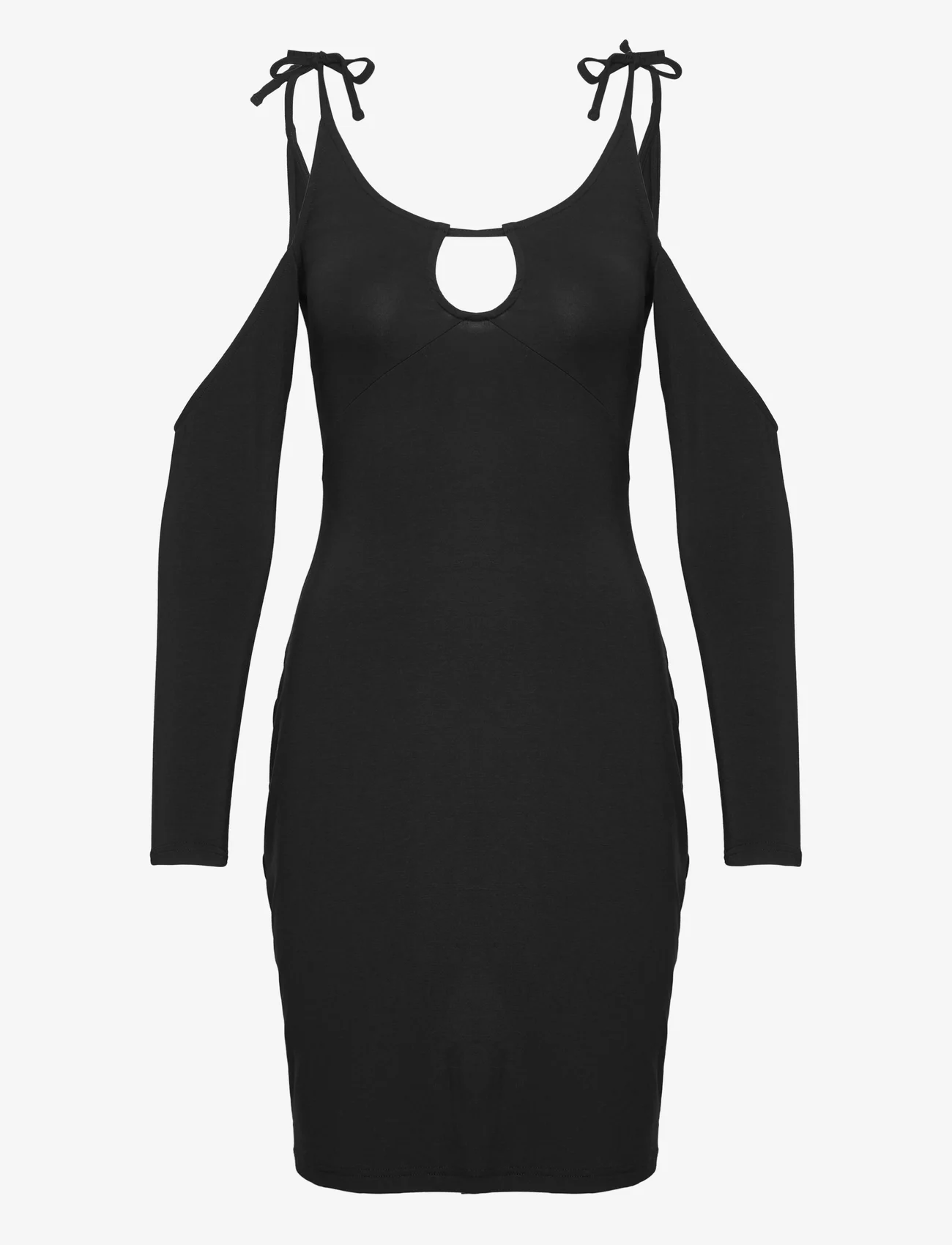 HAN Kjøbenhavn - Viscose Jersey Stretch Mini Dress - tettsittende kjoler - black - 0