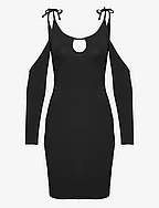 Viscose Jersey Stretch Mini Dress - BLACK