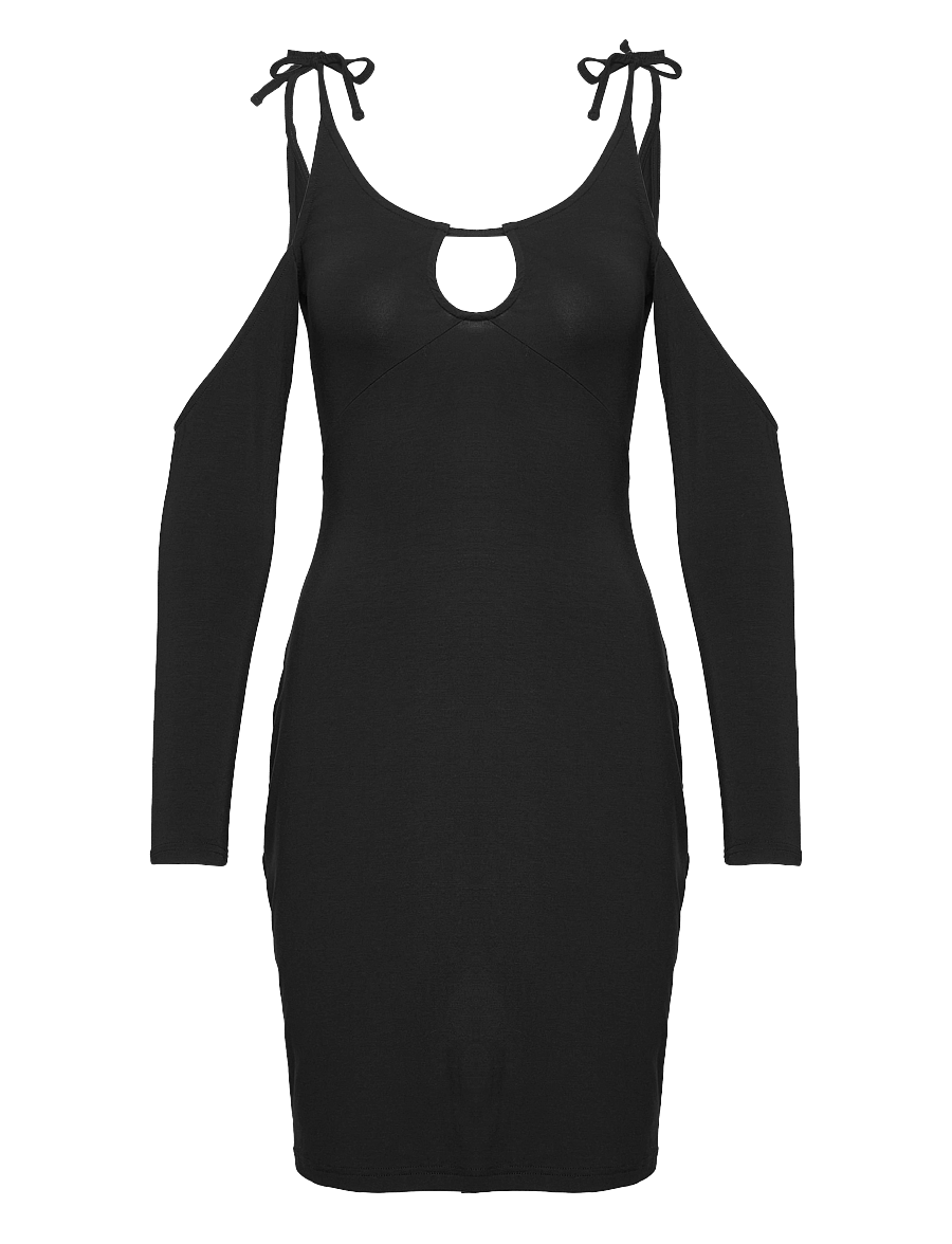 HAN Kjøbenhavn - Viscose Jersey Stretch Mini Dress - robes moulantes - black - 0