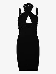 HAN Kjøbenhavn - Viscose Jersey Stretch Mini Drape Dress - stramme kjoler - black - 1