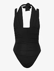 HAN Kjøbenhavn - Stretch Jersey  Drape Bodysuit - badedragter - black - 1