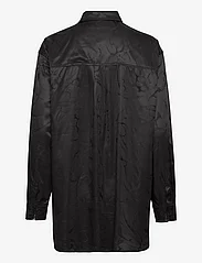 HAN Kjøbenhavn - Jacquard Boyfriend Shirt - long-sleeved shirts - black - 1