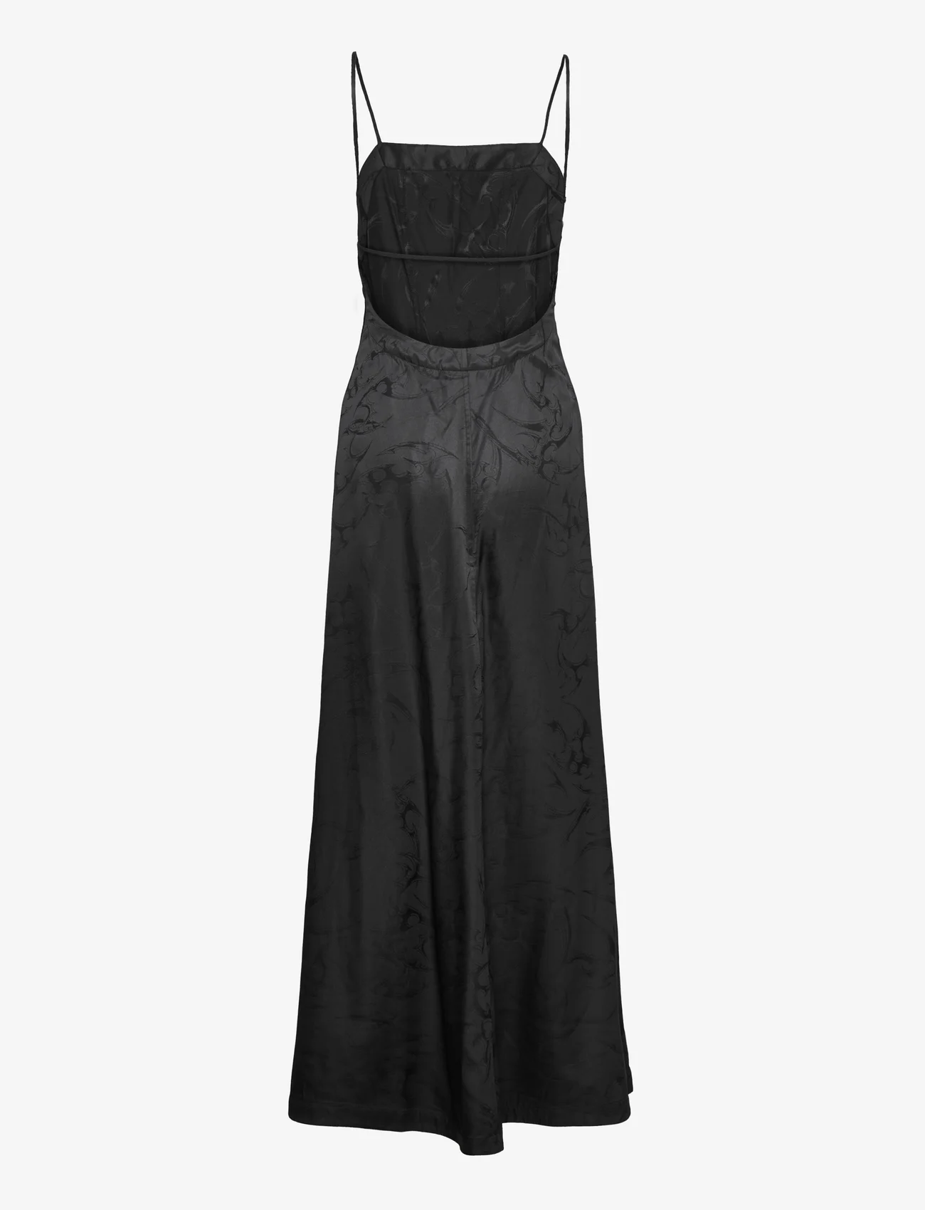 HAN Kjøbenhavn - Jacqaurd  Maxi Strap Dress - feestelijke kleding voor outlet-prijzen - black - 1