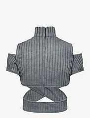 HAN Kjøbenhavn - Jersey Rib Off-Shoulder Top - marškinėliai - dark grey - 1