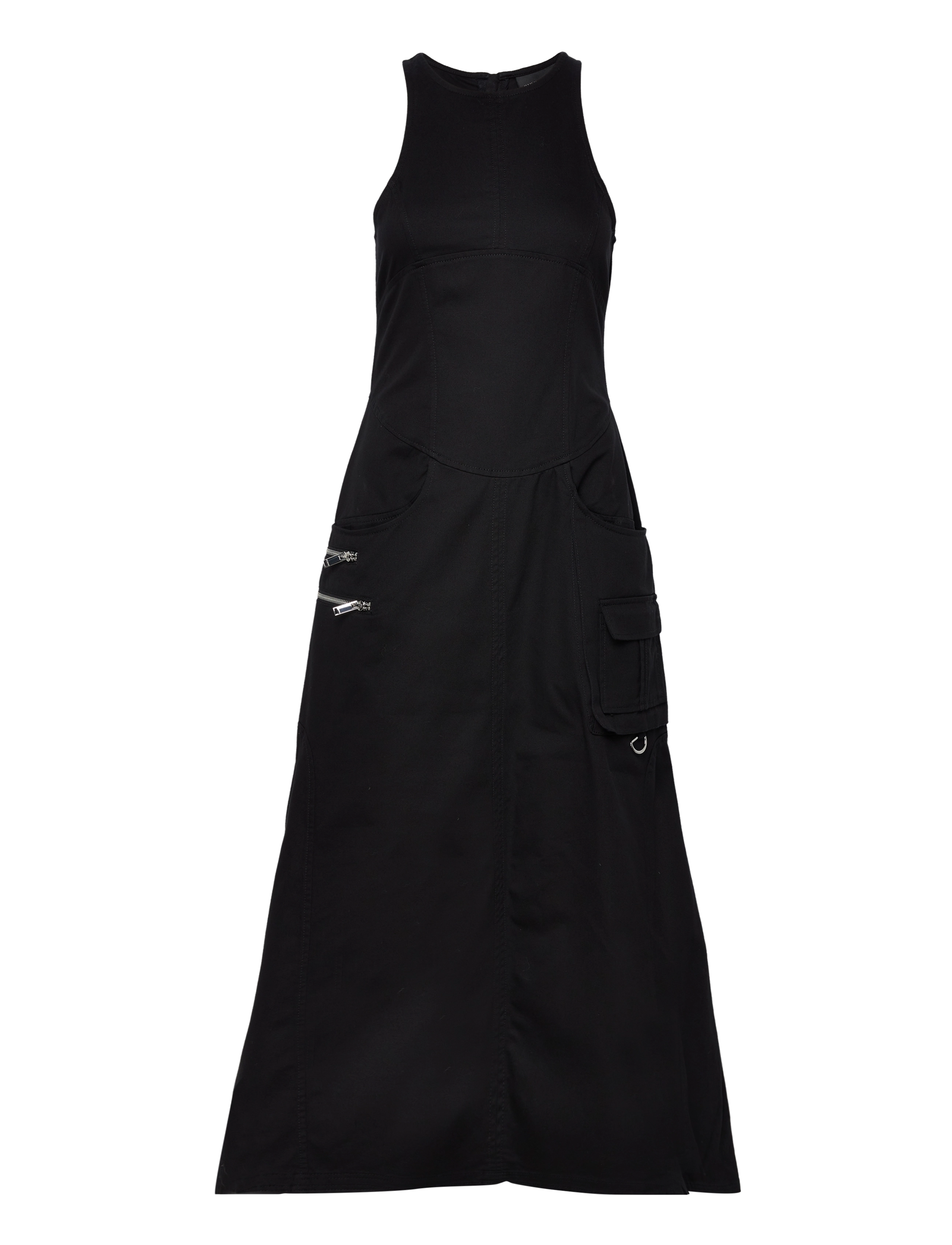 HAN Kjøbenhavn Cotton Cargo Dress - HAN Kjøbenhavn Clothing - BLACK / black
