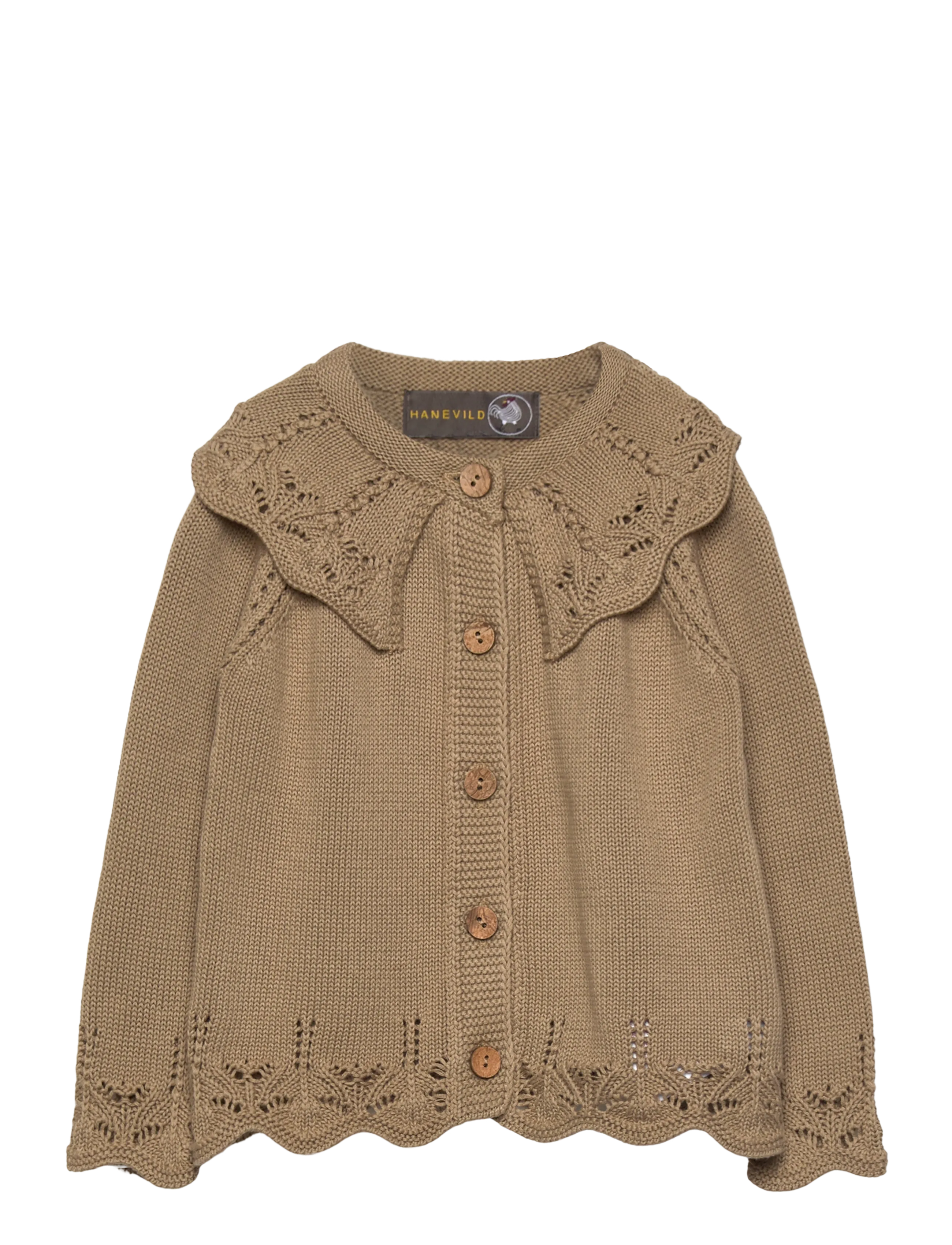 Hanevild Ally Cardigan, 86, Beige, Strik > Cardigans, Børn