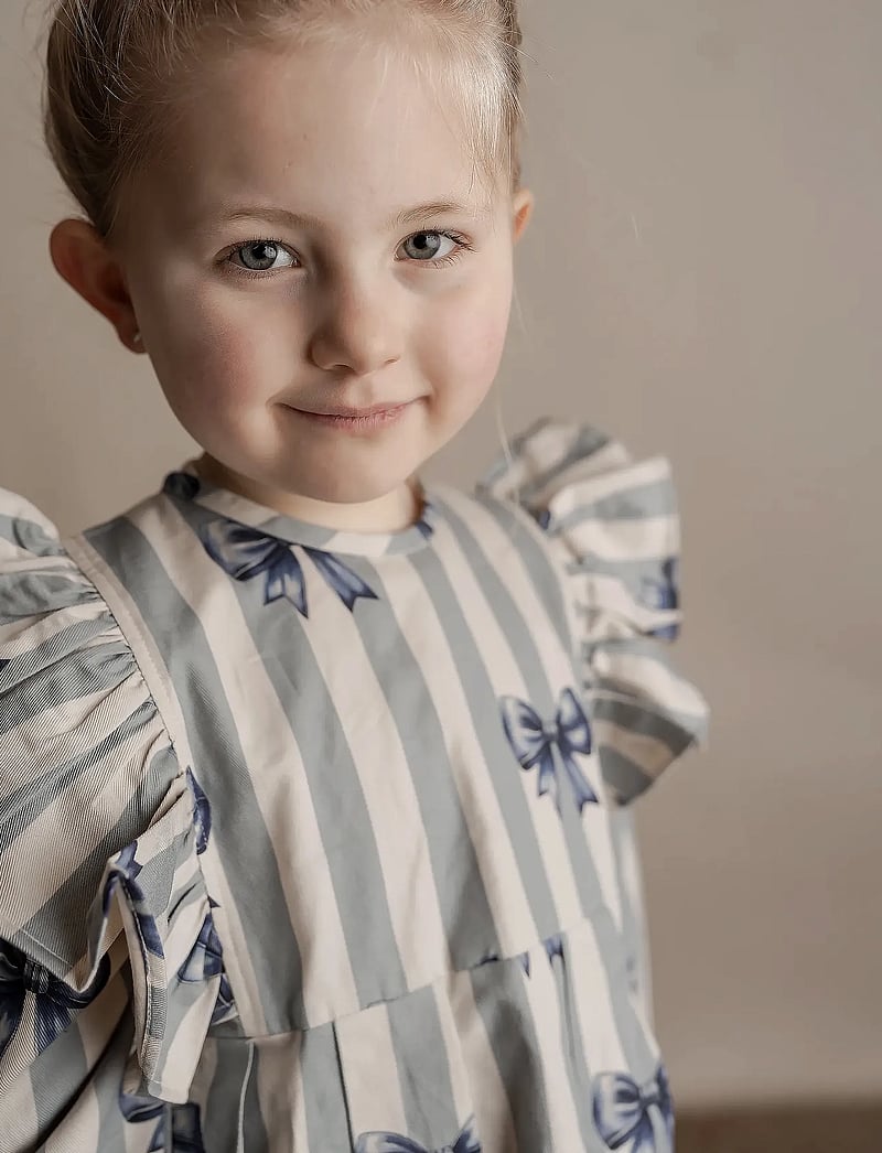 Hanevild - Bow dress - långärmade babyklänningar - rainy - 0