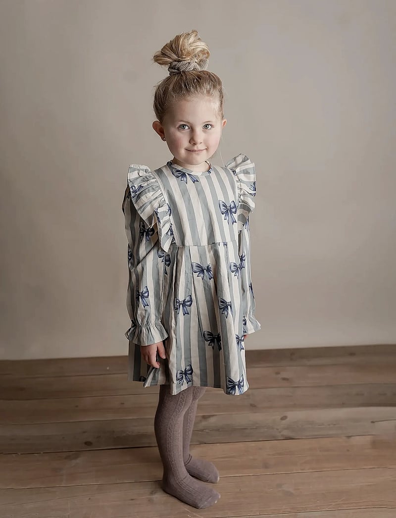 Hanevild - Bow dress - långärmade babyklänningar - rainy - 3