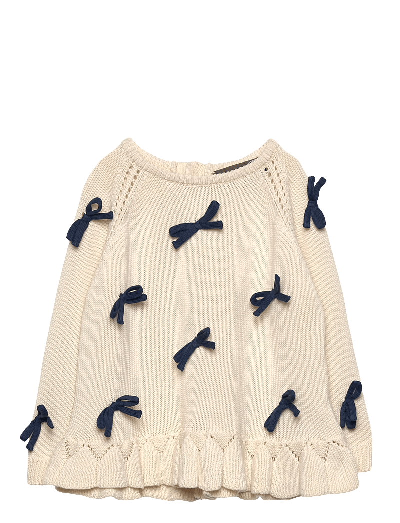 Hanevild - More bows sweater - stickade tröjor - ivory - 1