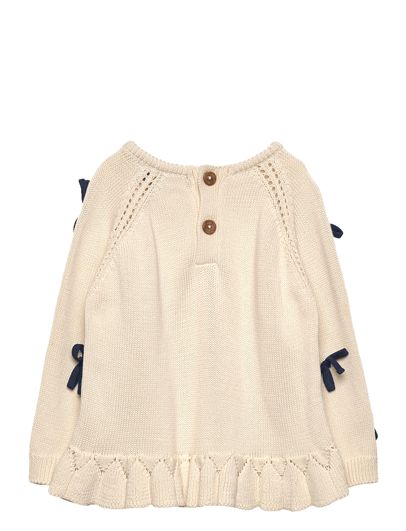 Hanevild - More bows sweater - stickade tröjor - ivory - 2