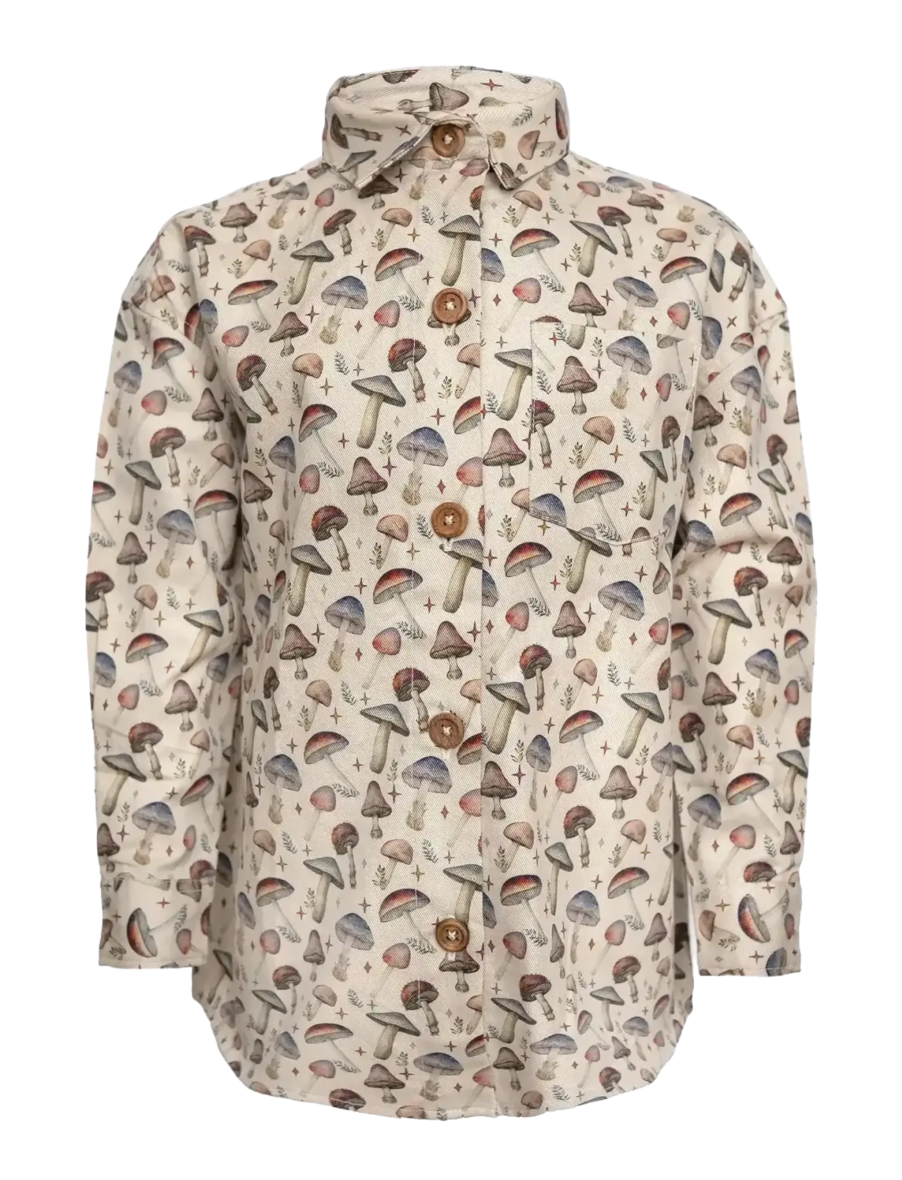 Hanevild Mushroom shirt, classic - App deal - RAINY / beige