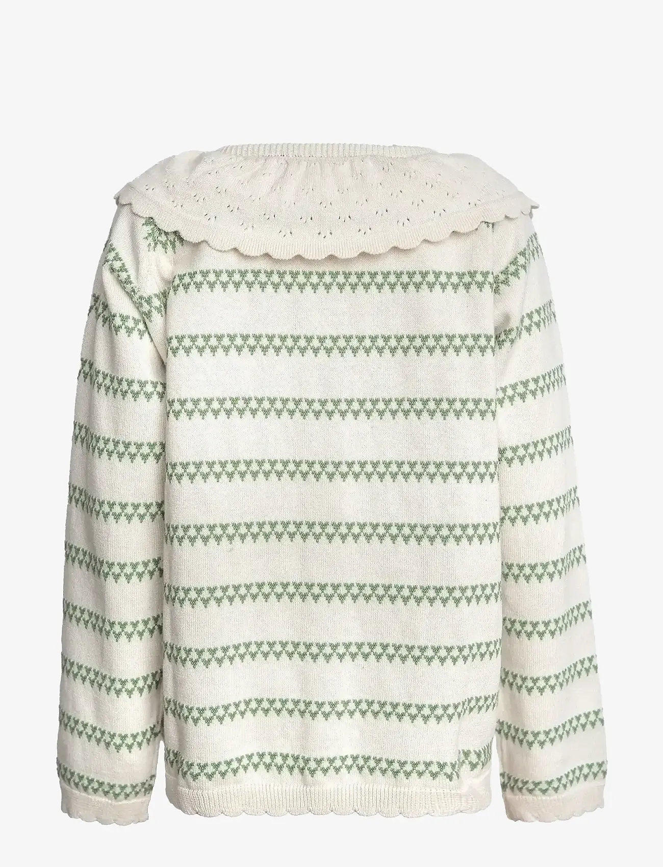 Hanevild - heart cardigan - cardigans - summer sand/ shale green - 2