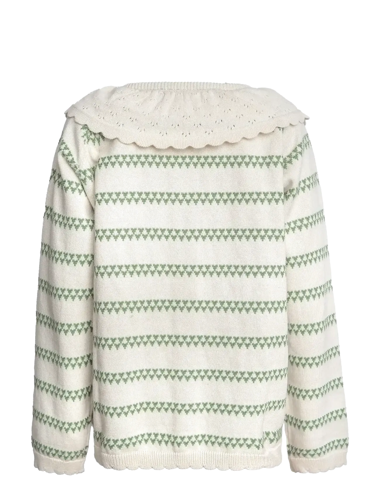 Hanevild - heart cardigan - gebreide kleding - summer sand/ shale green - 2