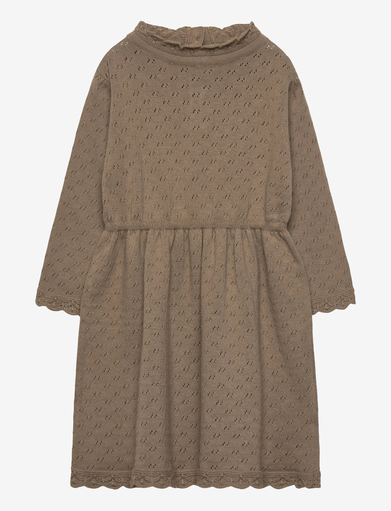 Hanevild - scallop dress - långärmade babyklänningar - crockery - 1