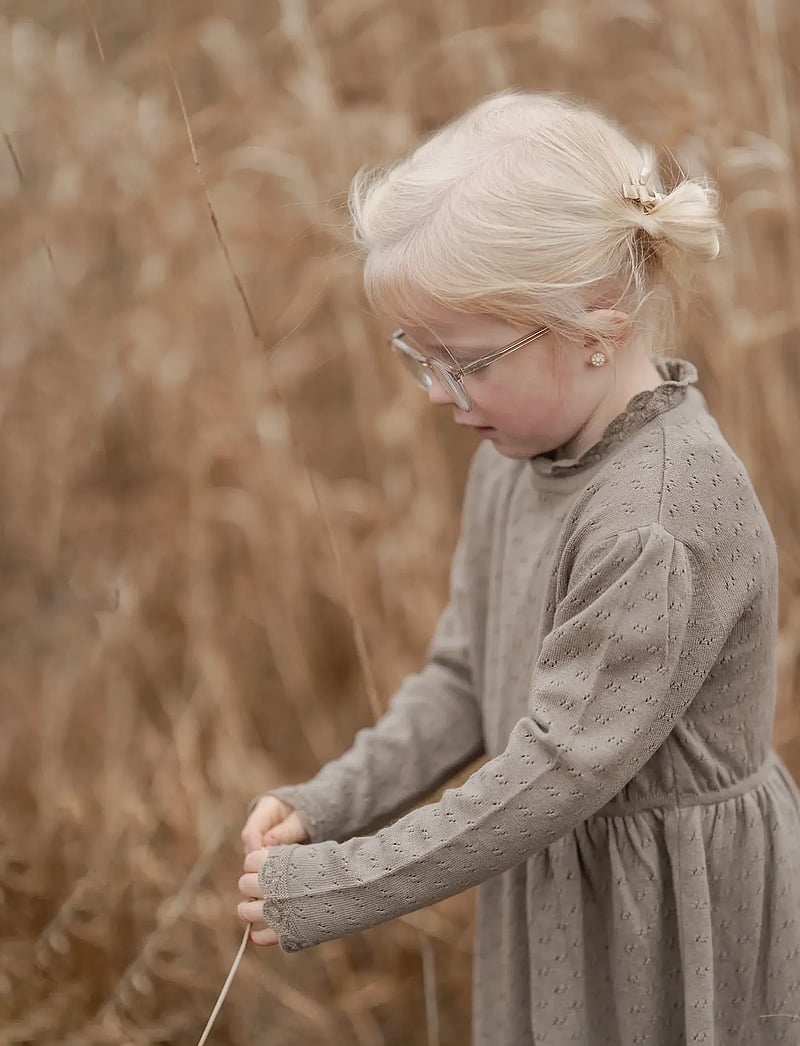 Hanevild - scallop dress - långärmade babyklänningar - crockery - 3