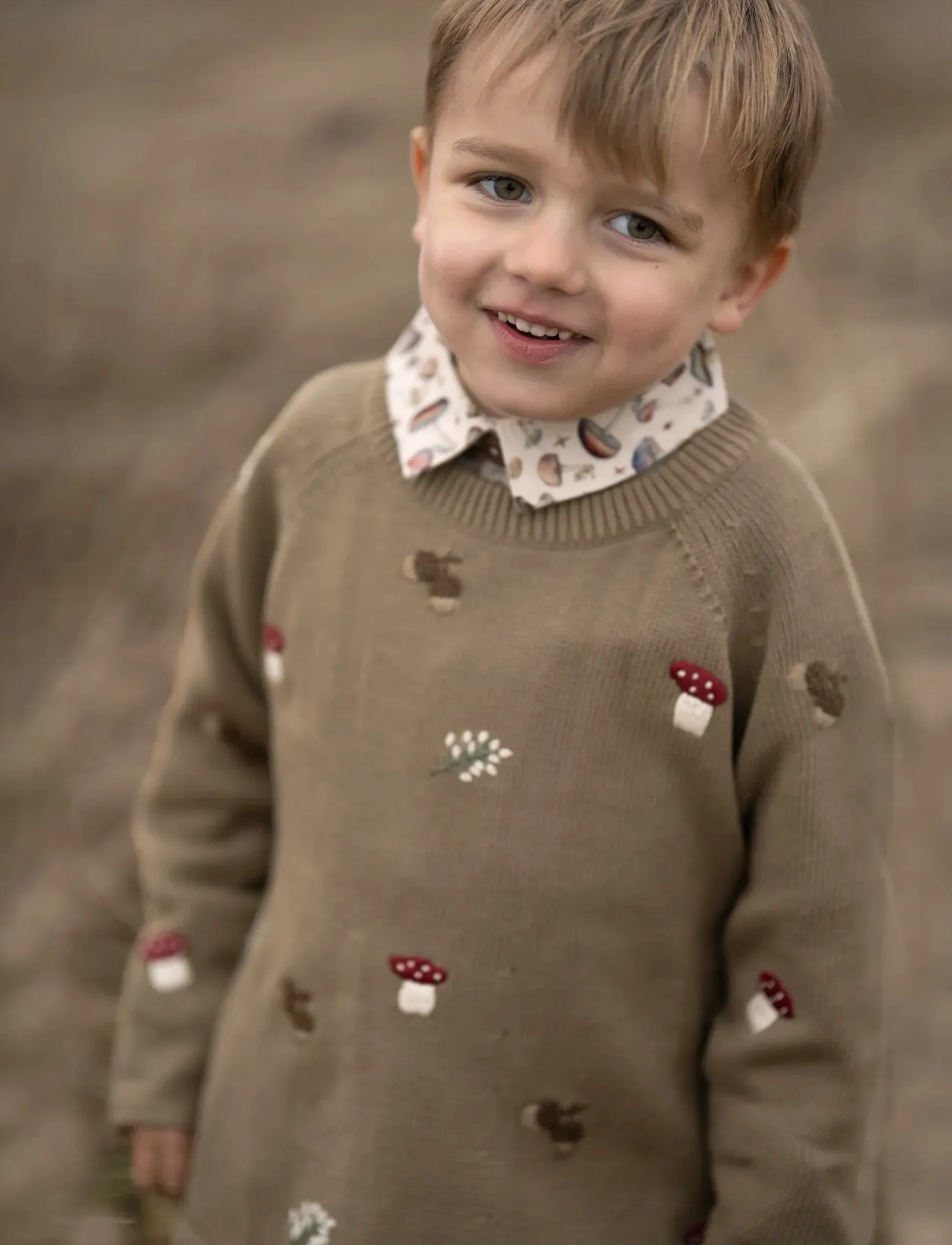 Hanevild - Fall blouse - gebreid - coriander - 2