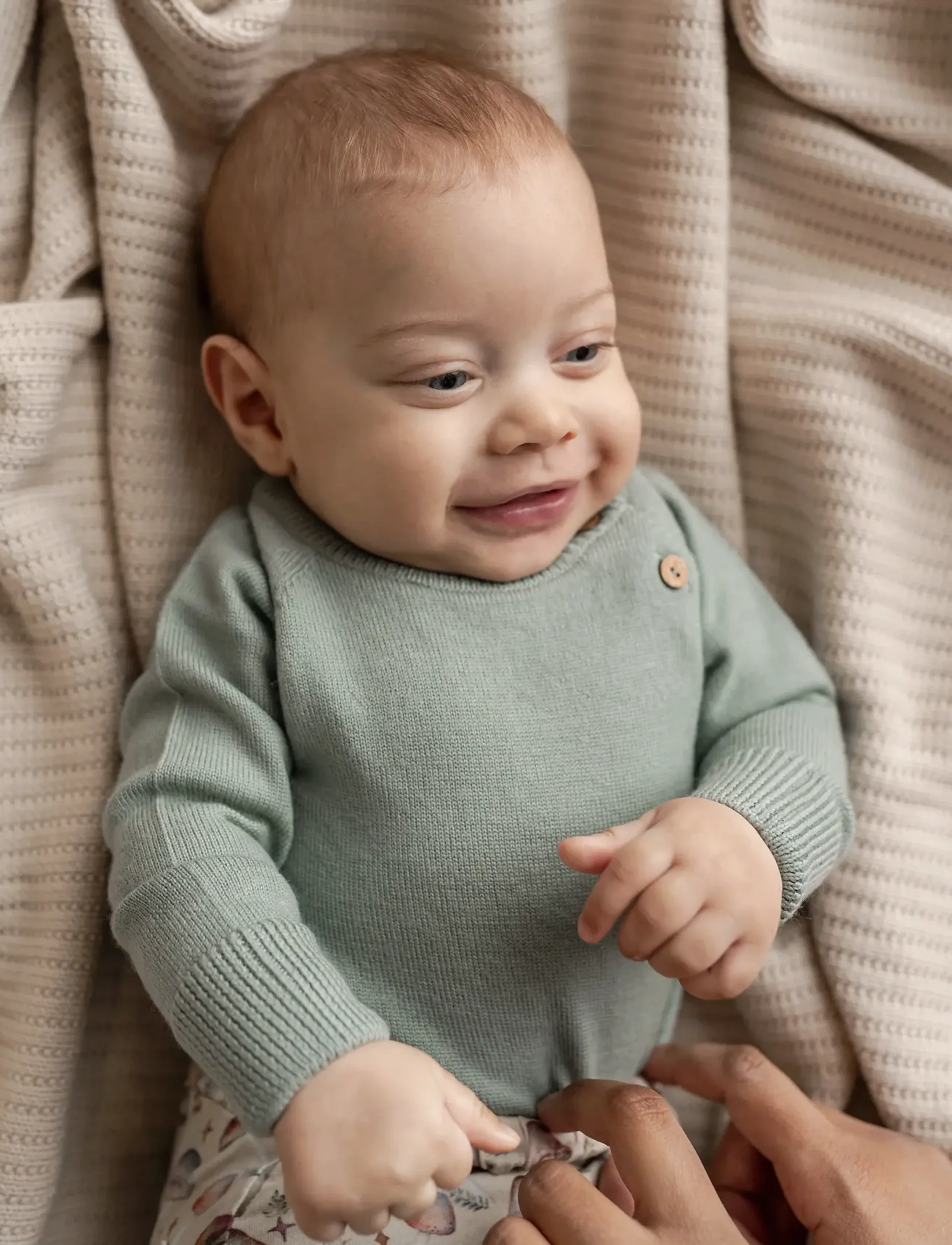 Hanevild Martin Romper, Børn, Strikket Romper, Grøn, Str: 68