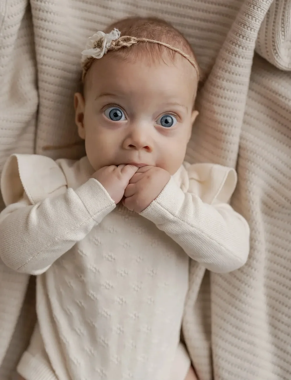 Hanevild - Lucy romper - pitkähihaiset bodyt - ivory - 0