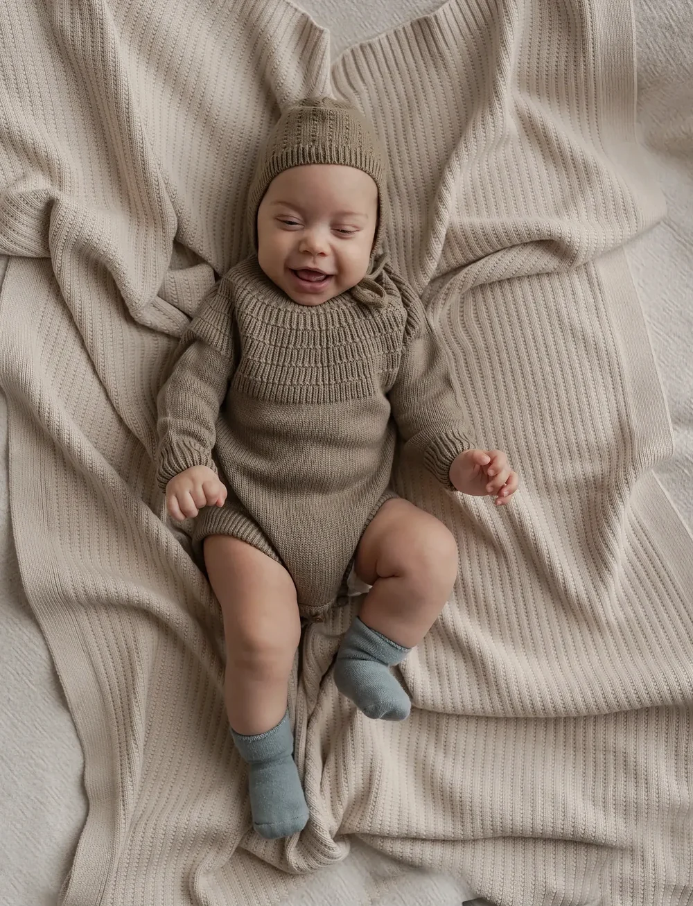 Hanevild - Mingus romper - langärmelige bodys - crockery - 0