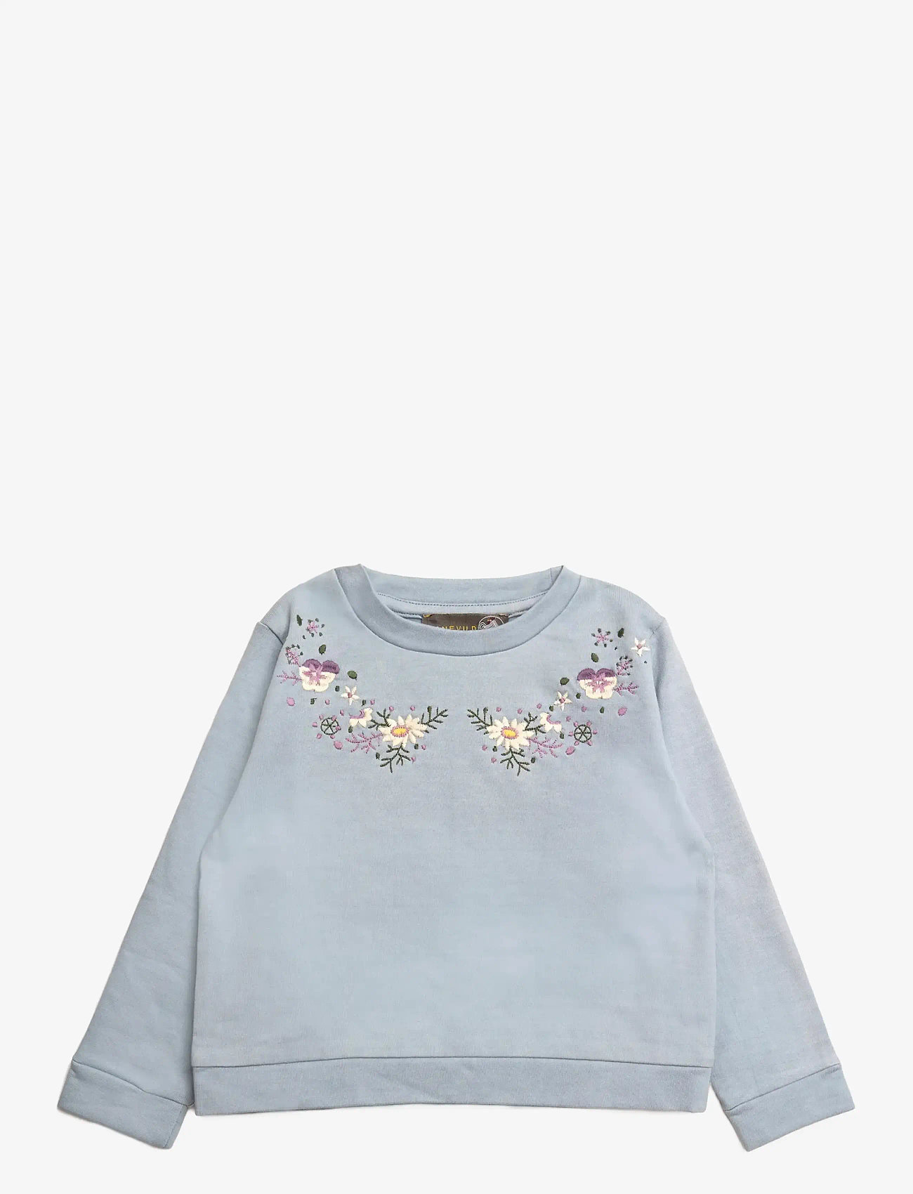 Hanevild - Floral sweater - sweatshirts - kenttucky blue - 1