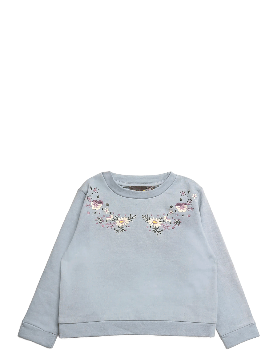 Hanevild - Floral sweater - sweatshirts - kenttucky blue - 1