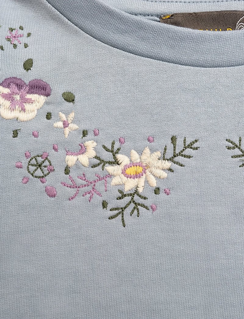Hanevild - Floral sweater - sweatshirts - kenttucky blue - 3