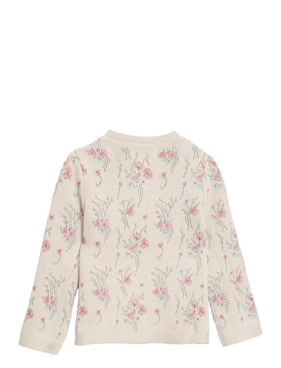 Hanevild - flower cardigan - trøjer - summersand - 2