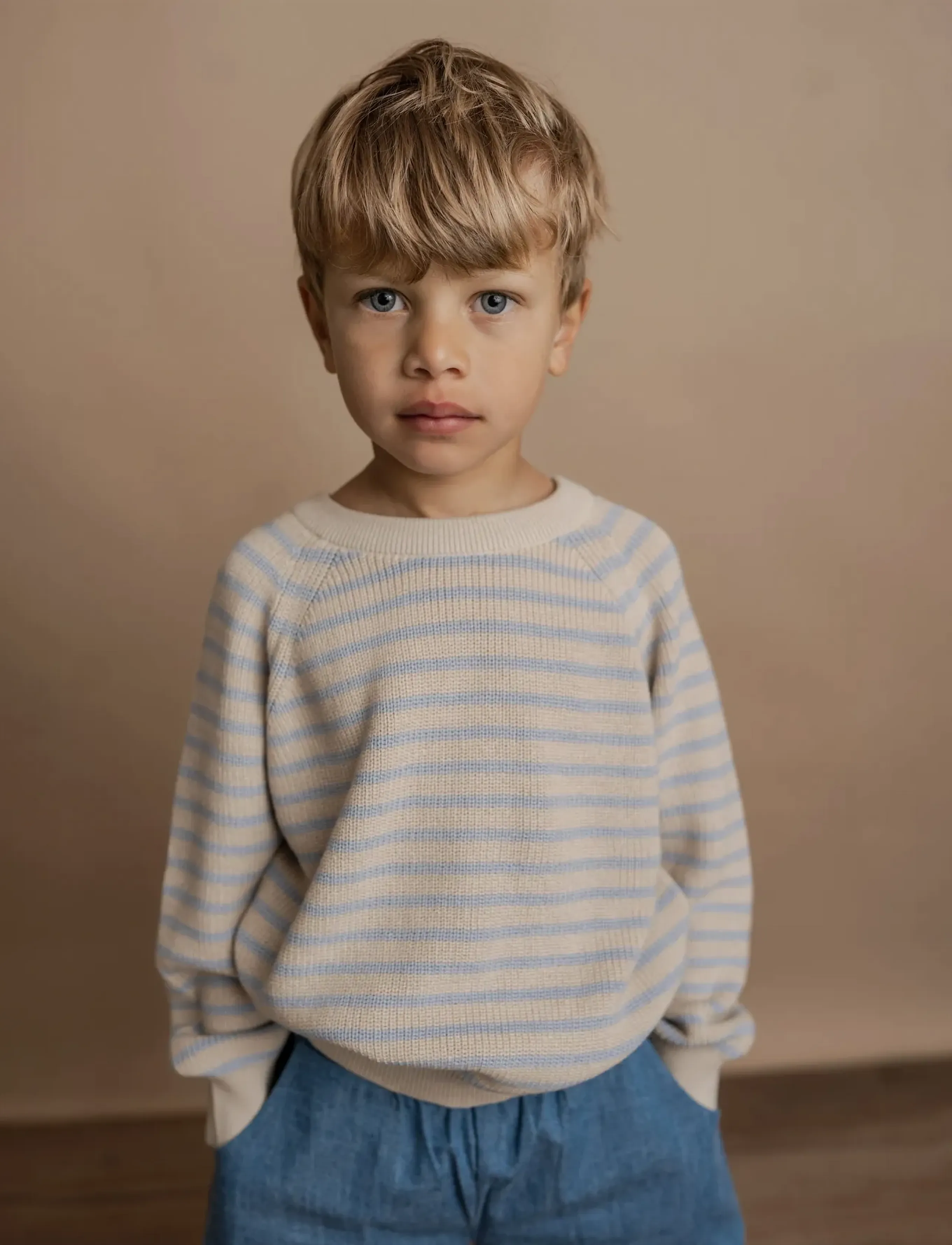 Hanevild christian sweater - Overdeler - KENTUCKY BLUE, SUMMERSAND / beige